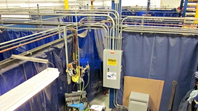 Welding Booth Power Distribution Photo